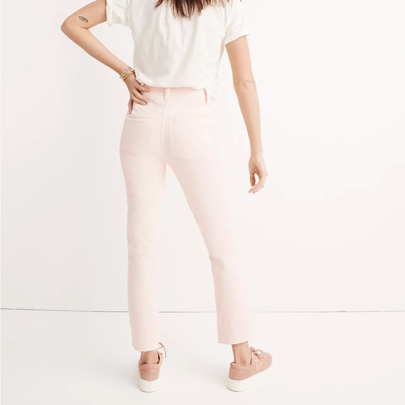 Madewell Straight Leg Jeans in Blush Pink - Picture 3 of 9